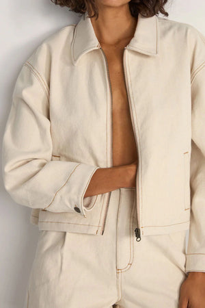Capri Cropped Jacket - Natural