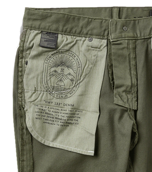 HWY 133 Slim Fit Broken Twill Jeans - Military Green