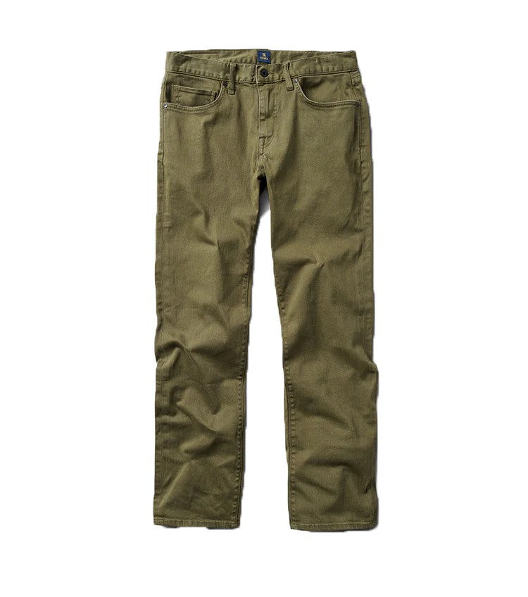 HWY 128 Straight Fit Broken Twill Jeans - Dark Military