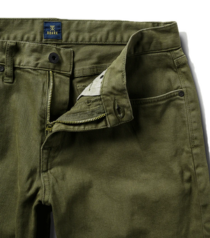 HWY 128 Straight Fit Broken Twill Jeans - Dark Military