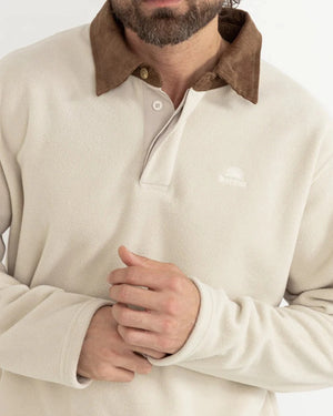 Awake Polar Fleece Polo - Natural