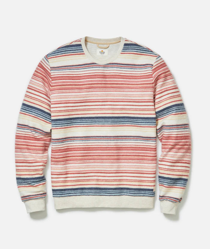 Cloud 9 Fleece Out Striped Crewneck
