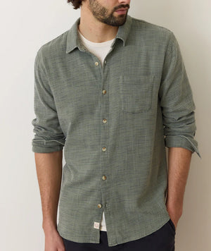 Stretch Selvage Long Sleeve Shirt - Agave Navy Stripe