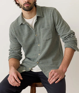 Stretch Selvage Long Sleeve Shirt - Agave Navy Stripe