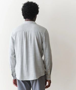 Stretch Selvage Long Sleeve Shirt - Aqua