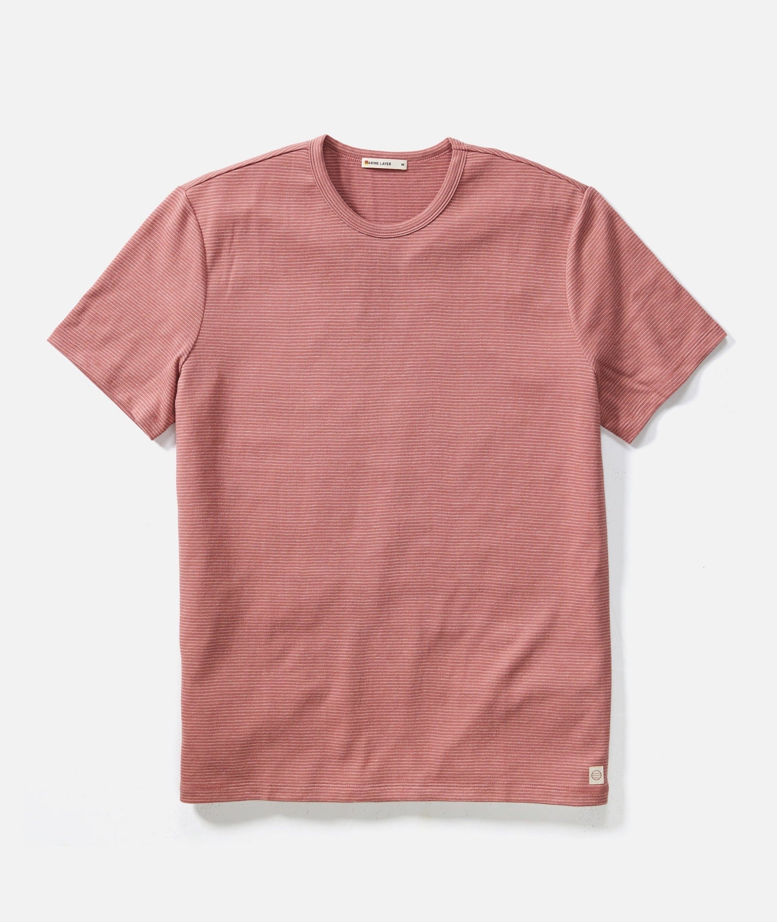 Signature Jacquard Crew Tee - Withered Rose