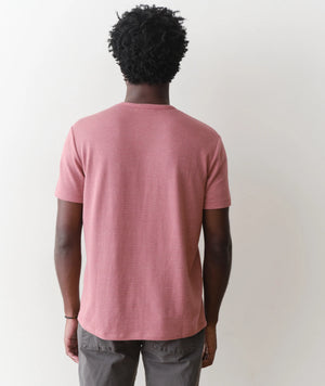 Signature Jacquard Crew Tee - Withered Rose
