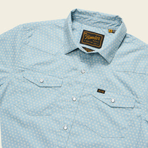 H Bar B Snapshirt - Lockhart Floral/Pool Blue