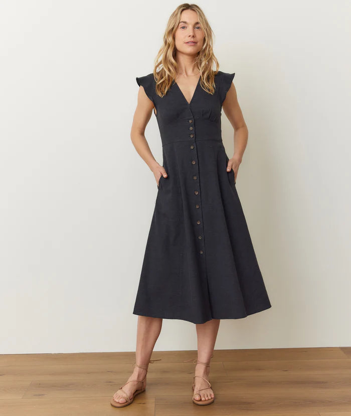 Camila Midi Dress - Black