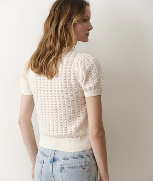 Ellie Puff Sleeve Sweater - Cream