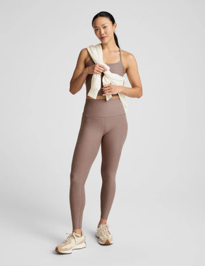 Spacedye Caught In The Midi High Waisted Legging - Rosey Taupe