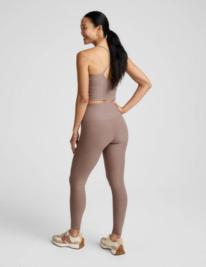 Spacedye Caught In The Midi High Waisted Legging - Rosey Taupe