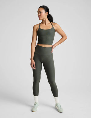 Spacedye Slim Racerback Cropped Tank - Dusty Forest