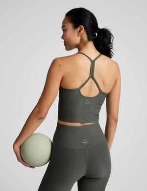 Spacedye Slim Racerback Cropped Tank - Dusty Forest