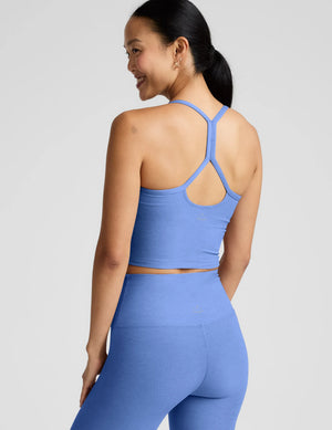 Spacedye Slim Racerback Cropped Tank - Wild Flower Blue