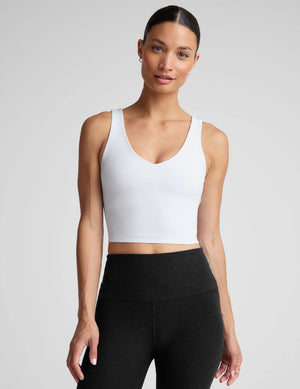 Spacedye Good Day Cropped Tank - Cloud White