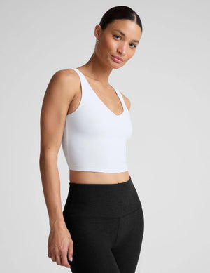 Spacedye Good Day Cropped Tank - Cloud White