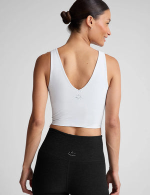 Spacedye Good Day Cropped Tank - Cloud White