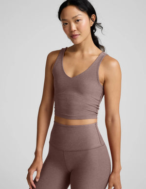 Spacedye Good Day Cropped Tank - Rosey Taupe
