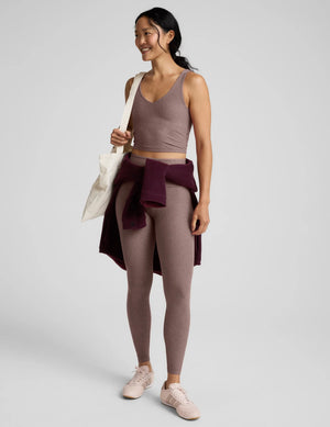Spacedye Good Day Cropped Tank - Rosey Taupe