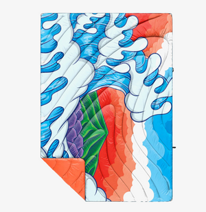 Original Puffy Blanket - Hokusai Great Wave