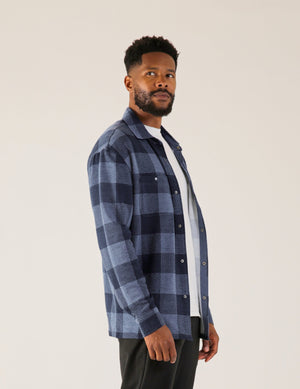 Trek Shirt: Navy/Denim Plaid