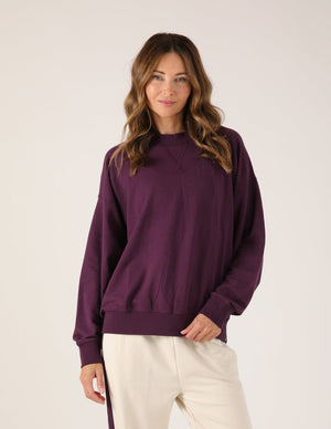Vintage Oversized Crew - Blackberry Jam
