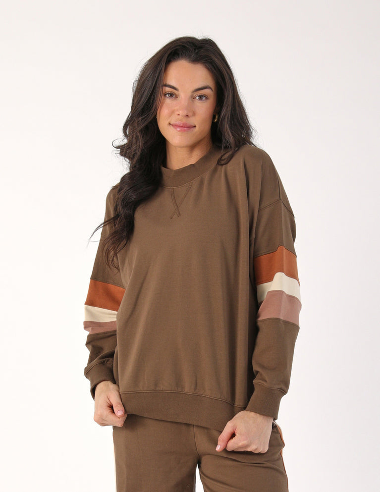 Vintage Oversized Crew: Chocolate/Cinnamon/Oatmilk/Latte