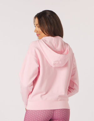 Vintage Oversized Zip Hoodie - Peony