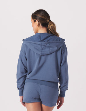 Vintage Oversized Zip - Washed Blue