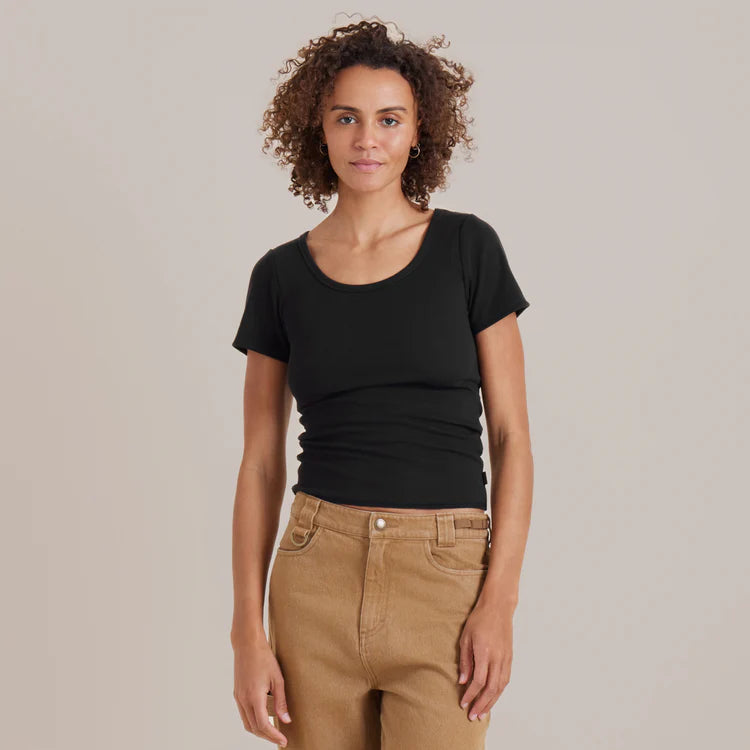 Wind Worn Short Sleeve Tee - Black