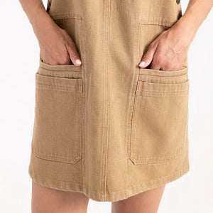 HWY 1 Overall Dress - Otter
