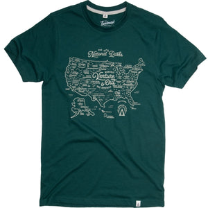 National Parks Map Tee - Spruce