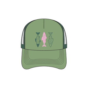 Three Fish Foam Trucker - Green
