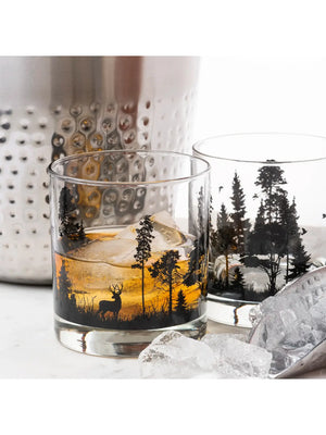 Forest Animals Whiskey Glasses