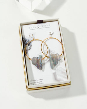 Super Nova Earrings - Multicolor Quartz