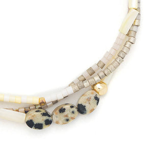Joy: Dalmatian Jasper/Gold Bracelet