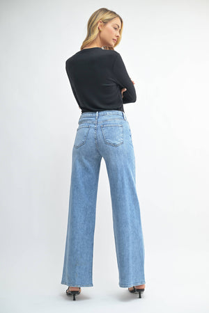 The Stretchy Wide Leg Jean - Medium Wash
