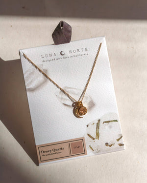 Rose Dawn Druzy Necklace