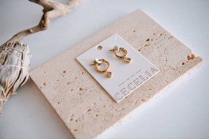 Starlit Shine Cubic Zirconia Hoop Earrings