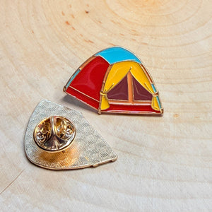 Tent Camping - Metal Lapel Pin
