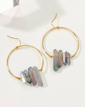 Super Nova Earrings - Multicolor Quartz