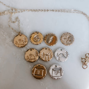 Hand Stamped Medium Coin Necklace