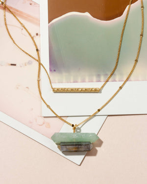 Terra Necklace Set- Aquamarine & Labradorite