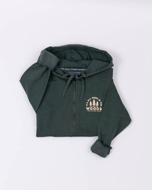 Good In The Woods Zip-Up Hoodie - Heather Forest