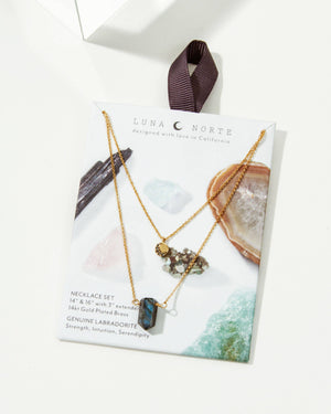 Luz de Luna Necklace Set- Labradorite