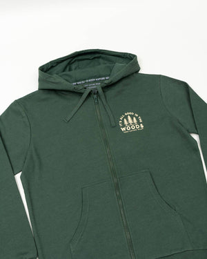 Good In The Woods Zip-Up Hoodie - Heather Forest