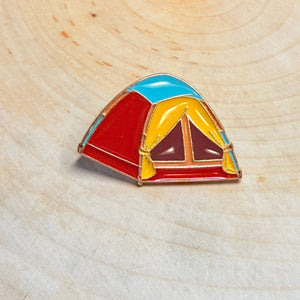 Tent Camping - Metal Lapel Pin