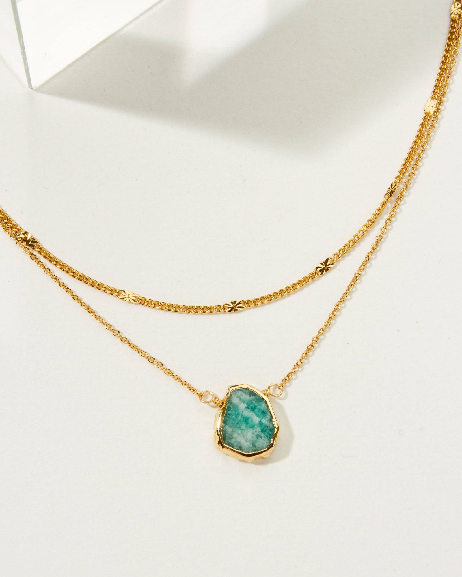 Easy Does it Mini Layered Necklace - Amazonite