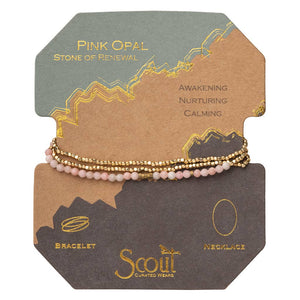 Delicate Stone Bracelet: Pink Opal/Stone of Renewal